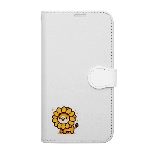 向日葵になったライオン Book-Style Smartphone Case