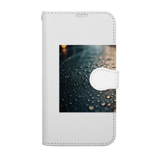 雨とぶつぶつ Book-Style Smartphone Case