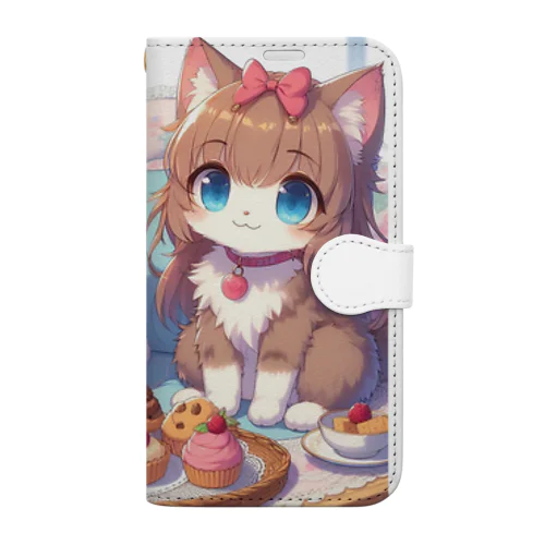 可愛い猫姉妹 Book-Style Smartphone Case