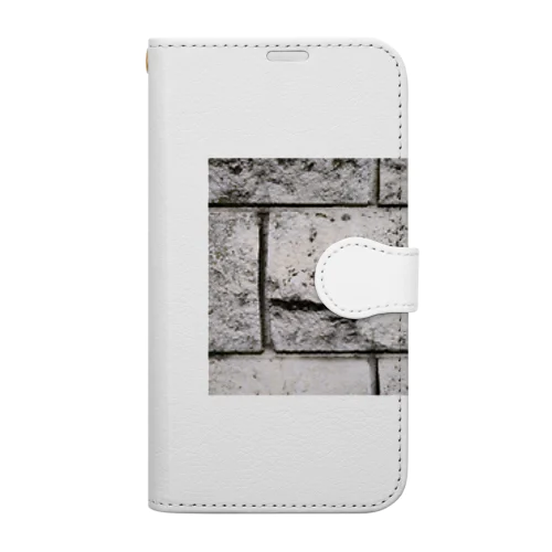 白いブロック Book-Style Smartphone Case