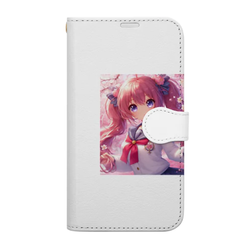 かわいい女の子のキャラクターグッズ Book-Style Smartphone Case