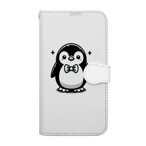 シンプルで可愛いペンギングッズ Book-Style Smartphone Case