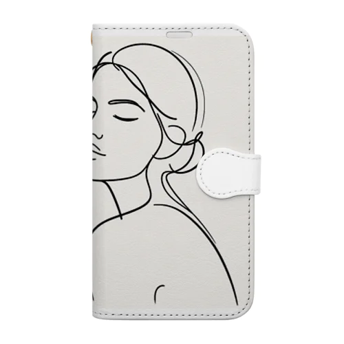 一筆書き風アート7 Book-Style Smartphone Case