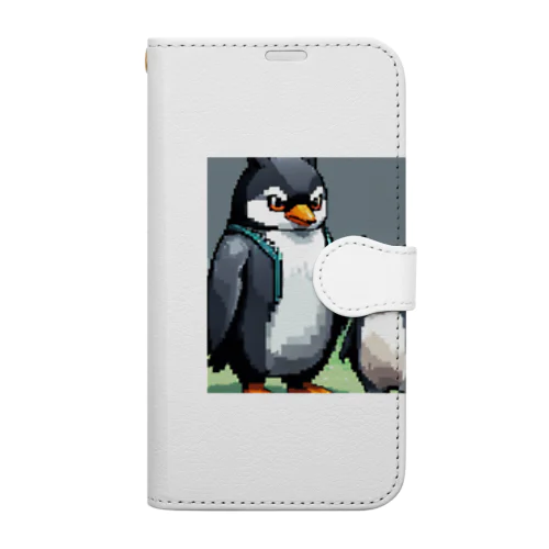 ドット絵ペンギン 手帳型スマホケース