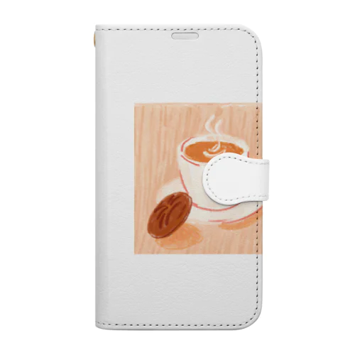 レトロ風なコーヒーイラストグッズ Book-Style Smartphone Case