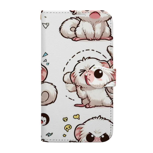 日い　ピグミーマーモセット　グッズ　イメージ Book-Style Smartphone Case