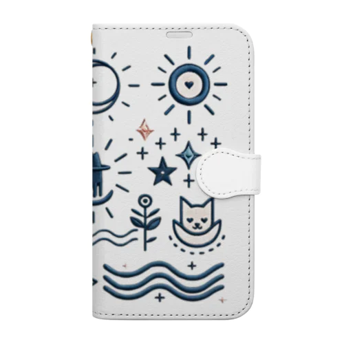 ナイトスカイ＆ナチュラルエレメンツ Book-Style Smartphone Case