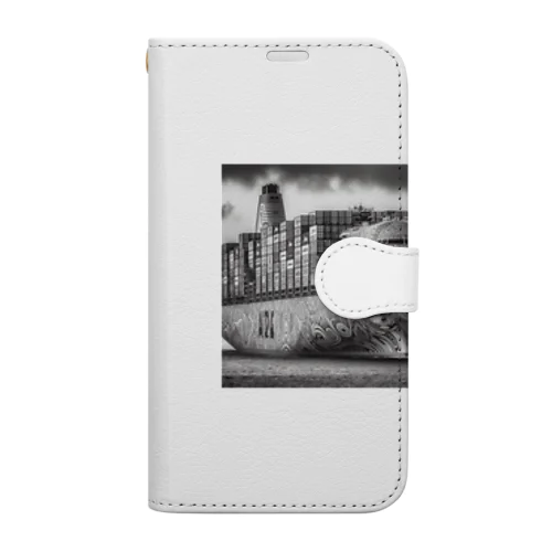 貨物機と貨物船融合 Book-Style Smartphone Case