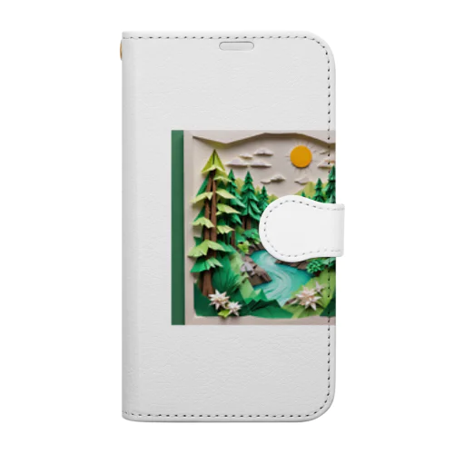 折り紙アート　森林 Book-Style Smartphone Case