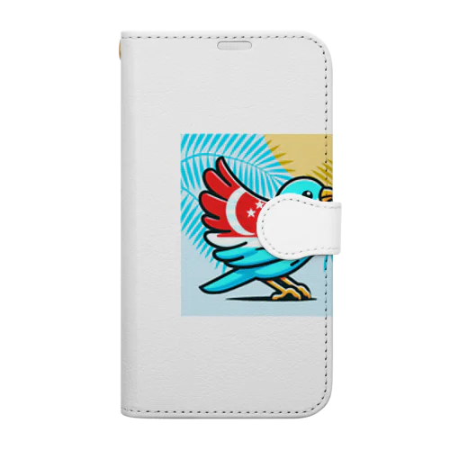 煌めくトロピカルバード🐦️ 手帳型スマホケース