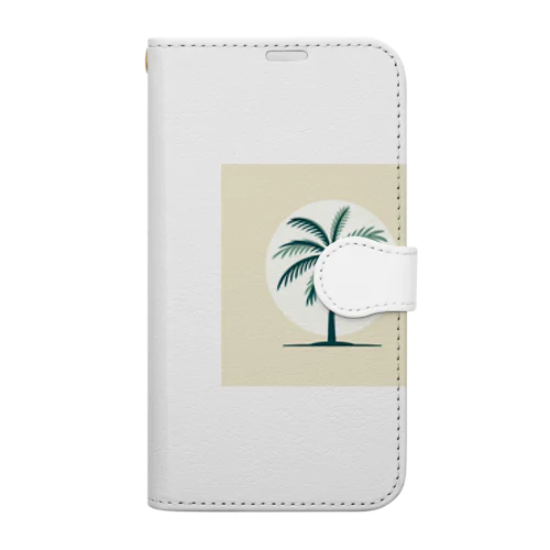 シンプル　ヤシ　ワンポイント　Tシャツ　シャツ　 Book-Style Smartphone Case