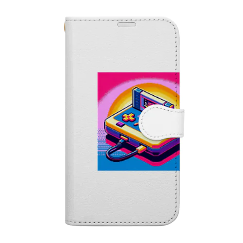 ピクセルアート　レトロゲーム Book-Style Smartphone Case