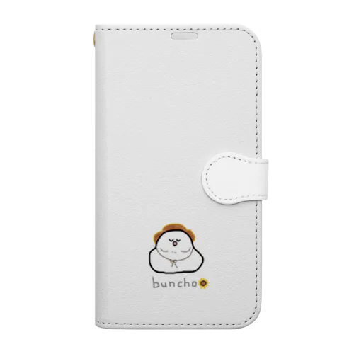 もっちり白文鳥 夏ばーじょん Book-Style Smartphone Case