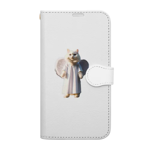 かわいい天使の子猫と悪魔の子猫 Book-Style Smartphone Case