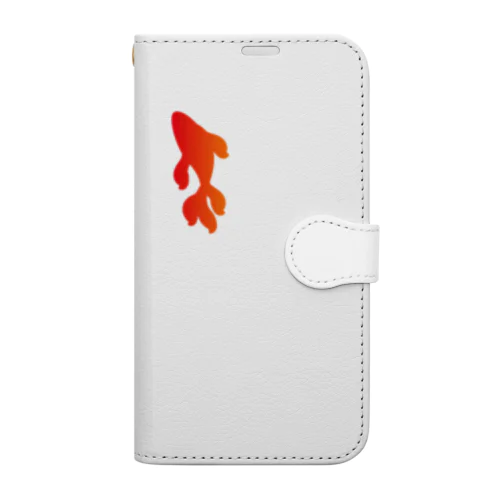 二匹のきんぎょ[朱色] Book-Style Smartphone Case