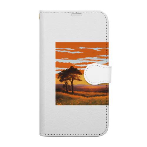 夕焼け空 Book-Style Smartphone Case