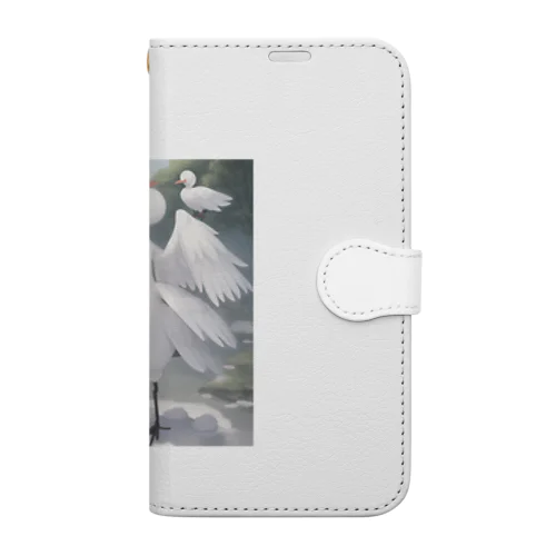 マシュマロタンチョウ Book-Style Smartphone Case