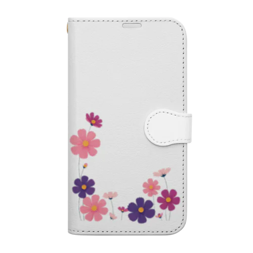 美しいコスモスの花❀ Book-Style Smartphone Case