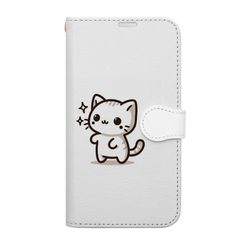 可愛いねこちゃん 手帳型スマホケース