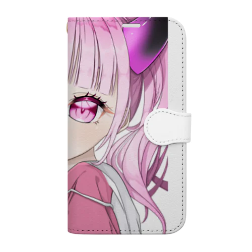 ゆるふわピンク髪 Book-Style Smartphone Case