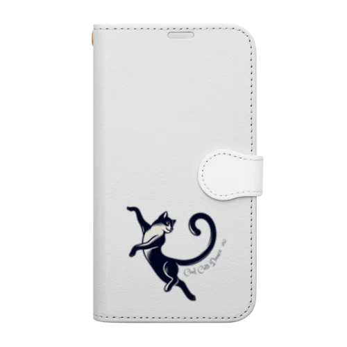 猫のジャズダンス Book-Style Smartphone Case