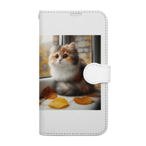 かわいい三毛猫グッズ Book-Style Smartphone Case