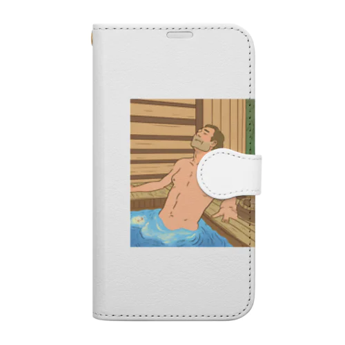 ととのうおじさん Book-Style Smartphone Case