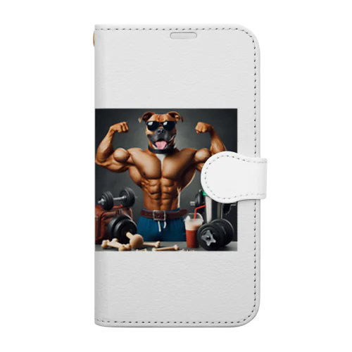 犬　筋肉マッチョ　 Book-Style Smartphone Case