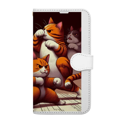 猫拳（奥義はネコパンチ） Book-Style Smartphone Case