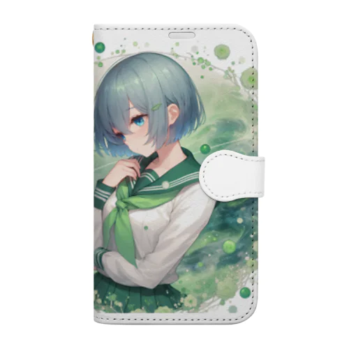 翠と緑 Book-Style Smartphone Case