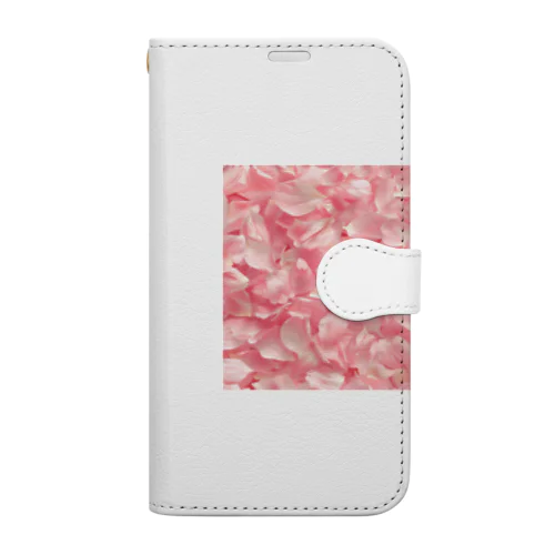 桃色の花びら綺麗 Book-Style Smartphone Case