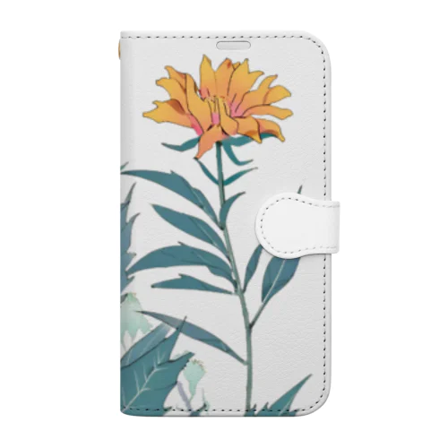 RetrowaveFlower-ベニバナ- Book-Style Smartphone Case