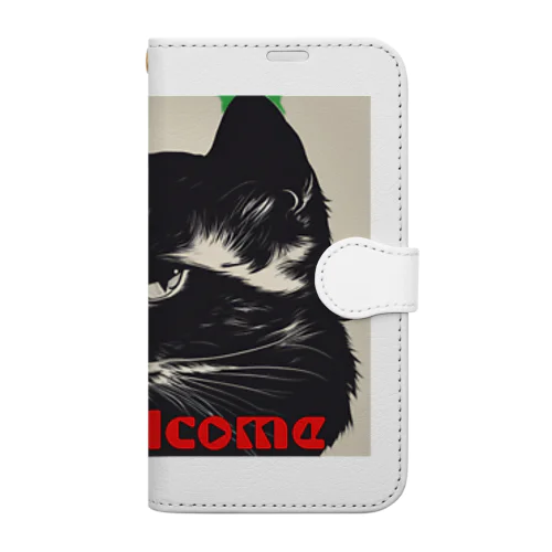 黒猫登場Ⅰ Book-Style Smartphone Case