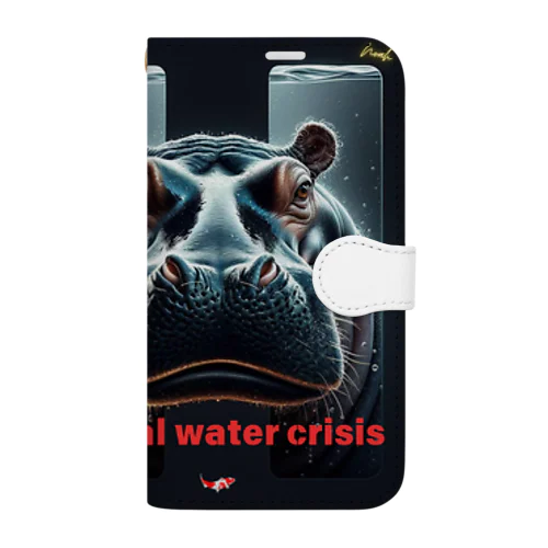 hippo  * Global water crisis Book-Style Smartphone Case