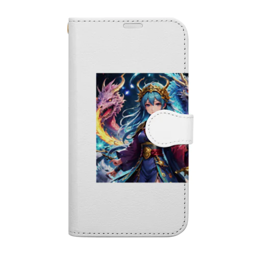 ドラゴンを飼う巫女 Book-Style Smartphone Case