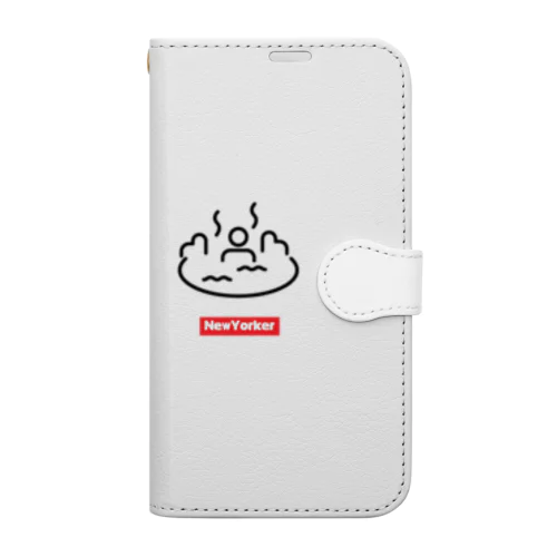 ニューヨーカー入浴（温泉） Book-Style Smartphone Case