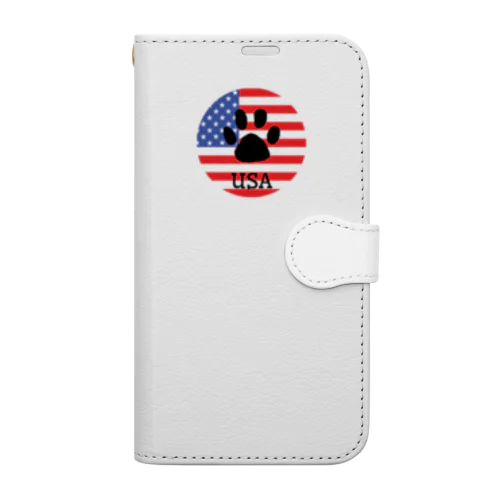 USA/Dog paw Book-Style Smartphone Case