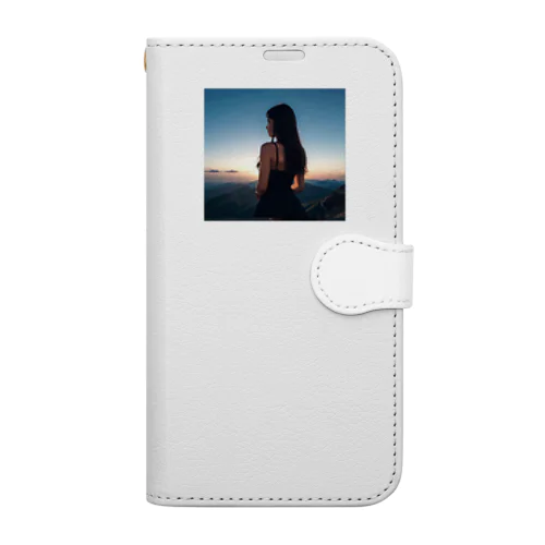 朝日と美女 Book-Style Smartphone Case