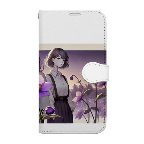 凛として菫 Book-Style Smartphone Case