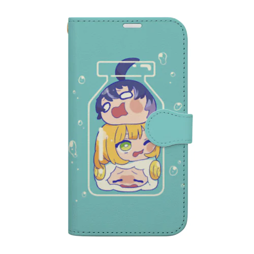 おしくらまんじゅう瓶 Book-Style Smartphone Case