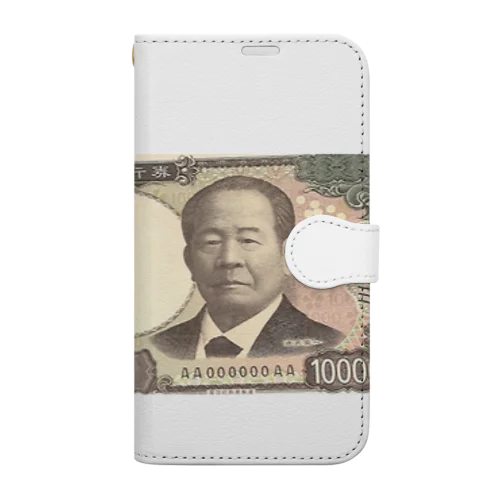 渋沢栄一　新一万円札プリント Book-Style Smartphone Case