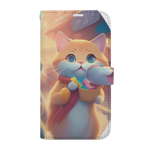 旅行する猫1 Book-Style Smartphone Case