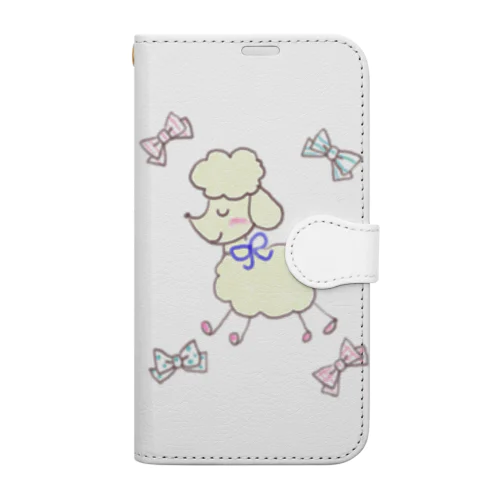 🐩おすましプードル🎀 手帳型スマホケース