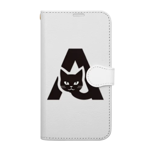 猫文字（A) Book-Style Smartphone Case