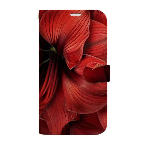 アマリリス　真っ赤な綺麗な花 Book-Style Smartphone Case