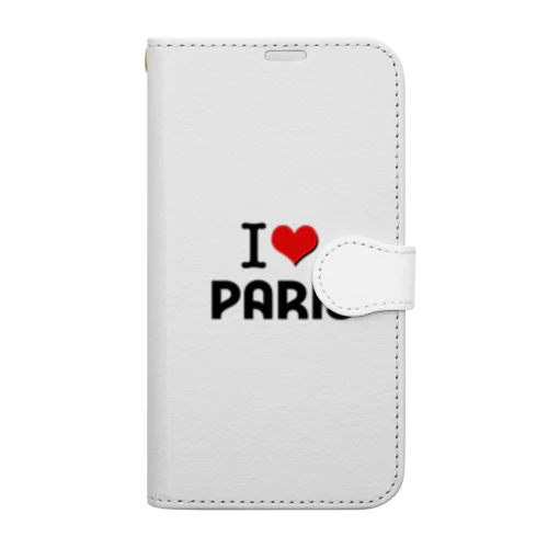 I LOVE　PARIS　PARIS2024　パリ 手帳型スマホケース