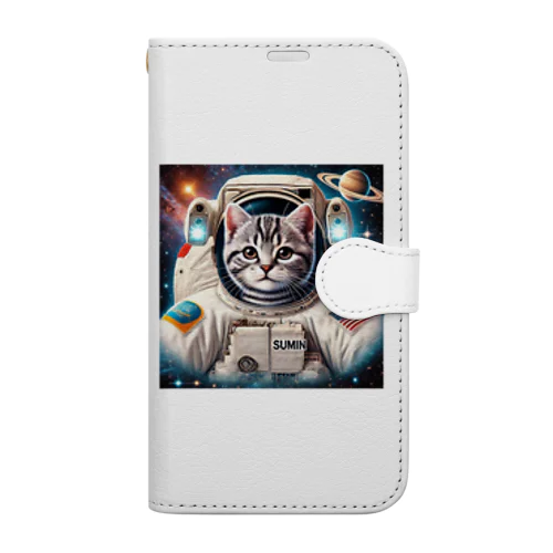 スペースcat 手帳型スマホケース