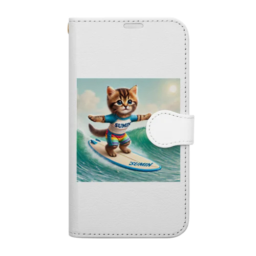 サーフィンCat Book-Style Smartphone Case