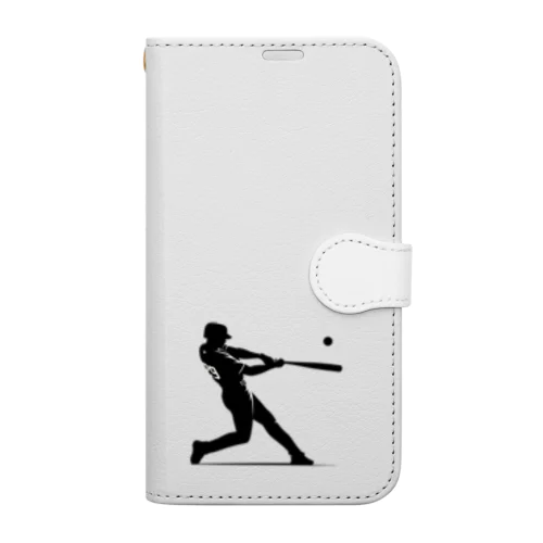 ベースボールプレイヤー シルエットver. Book-Style Smartphone Case
