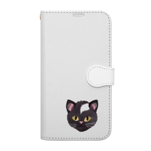 CLUBHACHU黒猫 Book-Style Smartphone Case